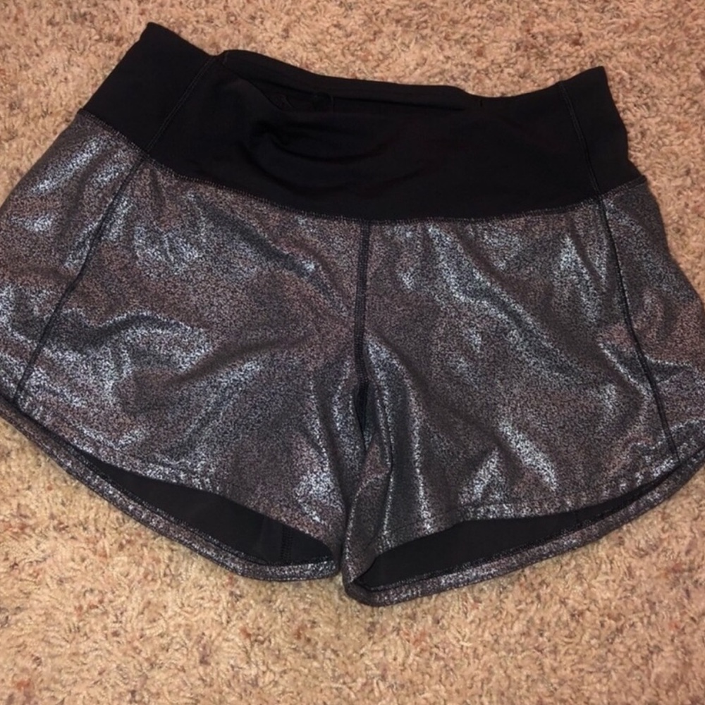 lululemon metallic shorts